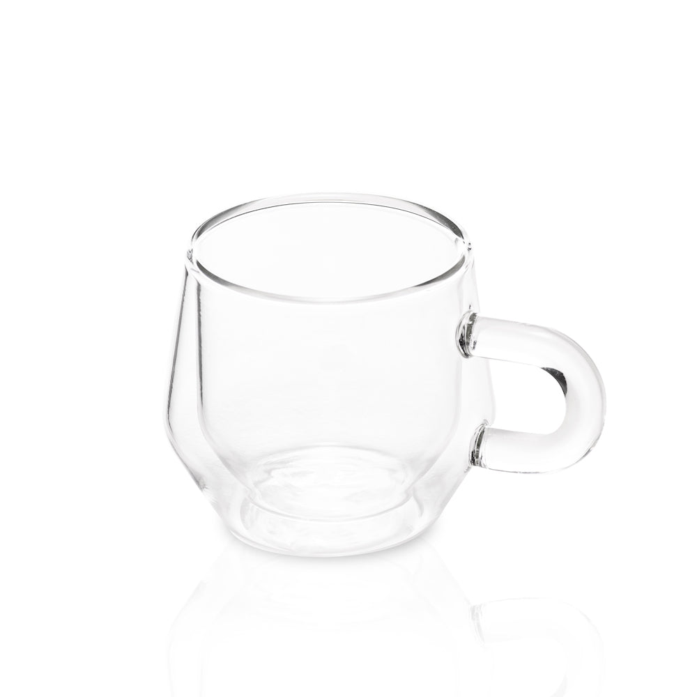 Hearth Double Wall Glass Mug in Amber (6OZ/175ML) - SET OF 2