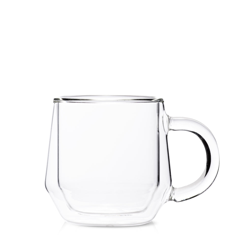 Double Walled Glass Coffee Mugs by Hearth I 2, 6oz Amber Insulated Coffee  Mugs With Handles I Perfect As Glass Tea Cups & Latte Cups