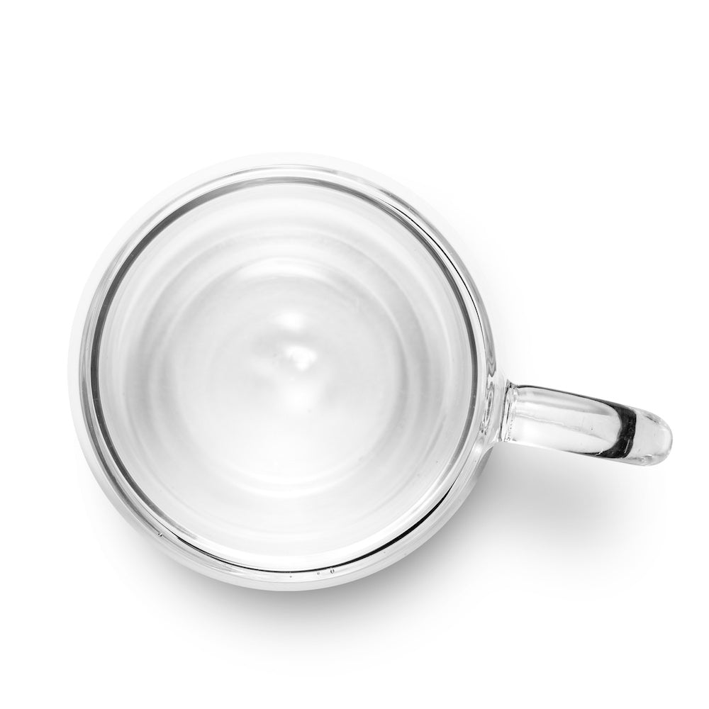 Double Wall Sweet Heart Shaped Glass Coffee Mug 8.5 Ounces, Set of 2 – Wine  And Tableware